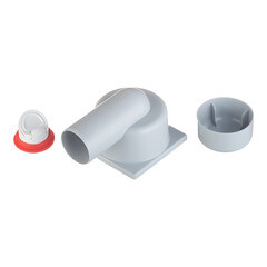 Трап душевой горизонтальный АНИ пласт с сухим затвором 100х100 мм d50 мм решетка из нержавеющей стали (TQ5102) - фото 3