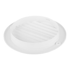 Решетка вентиляционная пластиковая приточно-вытяжная Era РКС d161 мм с сеткой с фланцем d125 мм белая - фото 4