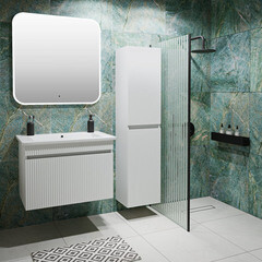 Пенал Runo Модена 35 см подвесной белый - фото 6