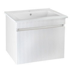 Изображение товара Комплект тумба с раковиной Runo Модена 75 см подвесная белая (00-00002200)