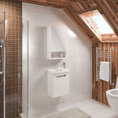 Тумба под раковину Runo Микра 40 см подвесная белая (1078) - фото 6