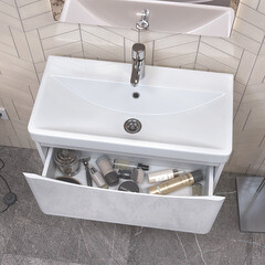 Тумба под раковину Vigo Glem 70 см подвесная белая (tp.GLE.9595.70.1Y) - фото 6