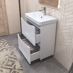 Тумба под раковину Vigo Glem 70 см напольная белая (tn.GLE.9595.70.2Y) - фото 7