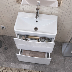 Тумба под раковину Vigo Glem 70 см напольная белая (tn.GLE.9595.70.2Y) - фото 6