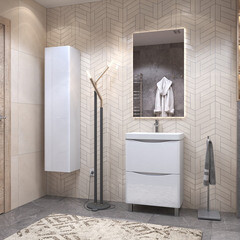 Тумба под раковину Vigo Glem 70 см напольная белая (tn.GLE.9595.70.2Y) - фото 5