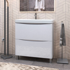 Тумба под раковину Vigo Glem 80 см напольная белая (tn.GLE.9595.80.2Y) - фото 9