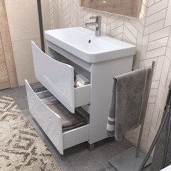 Тумба под раковину Vigo Glem 80 см напольная белая (tn.GLE.9595.80.2Y) - фото 8