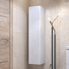 Пенал Vigo Glem 35 см подвесной белый - фото 7