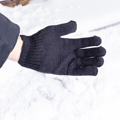 Перчатки акриловые 6 нитей утепленные Сибртех черные 6 (S) - фото 4