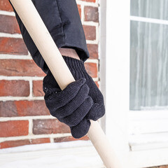 Перчатки акриловые 6 нитей утепленные Сибртех черные 6 (S) - фото 3