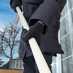 Перчатки акриловые 6 нитей утепленные Сибртех черные 6 (S) - фото 2