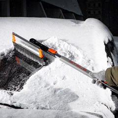 Щетка-скребок автомобильная для снега и льда 920-1330 мм телескопическая Stels - фото 4