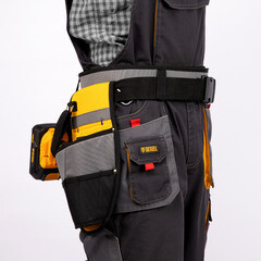 Сумка поясная для инструментов Denzel с ремнем 4 отделения - фото 2