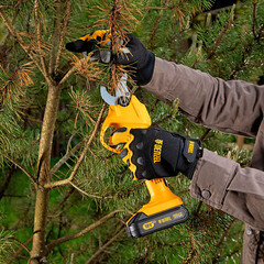 Перчатки полиамидные усиленные на липучках Denzel черно-желтые 10 (XL) - фото 2