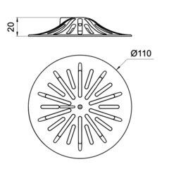 Фильтр пробка для ванны и мойки VIRPlast d110 мм серая (30724771) - фото 4