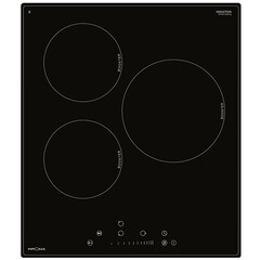 Варочная панель индукционная Krona Forte 45 3 конфорки черная - фото 1