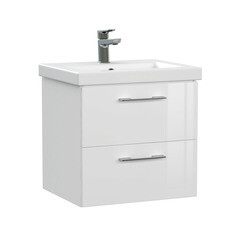 Тумба под раковину Cersanit Lara 50 см подвесная белая (64131) - фото 1