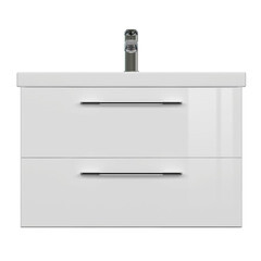 Тумба под раковину Cersanit Lara 70 см подвесная белая (64135) - фото 8