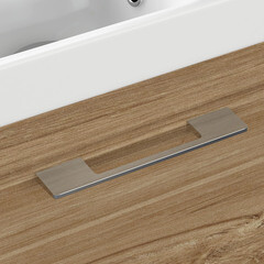 Тумба под раковину Cersanit Lara 40 см подвесная орех (63420) - фото 9