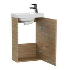 Тумба под раковину Cersanit Lara 40 см подвесная орех (63420) - фото 7