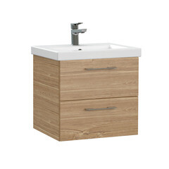 Изображение товара Тумба под раковину Cersanit Lara 50 см подвесная орех (64132)