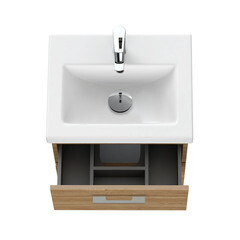 Тумба под раковину Cersanit Lara 50 см подвесная орех (64132) - фото 3