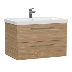 Изображение товара Тумба под раковину Cersanit Lara 70 см подвесная орех (64136)