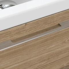 Тумба под раковину Cersanit Lara 70 см подвесная орех (64136) - фото 9