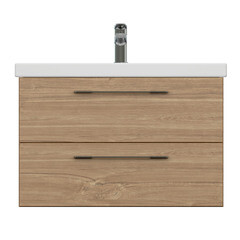 Тумба под раковину Cersanit Lara 70 см подвесная орех (64136) - фото 8