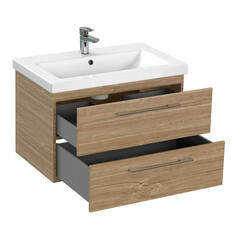 Тумба под раковину Cersanit Lara 70 см подвесная орех (64136) - фото 6