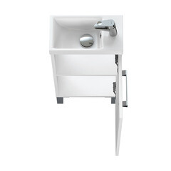 Тумба под раковину Cersanit Melar 40 см подвесная белая (B-SU-MEL-CM40) - фото 7