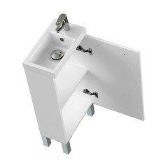 Тумба под раковину Cersanit Melar 40 см подвесная белая (B-SU-MEL-CM40) - фото 5