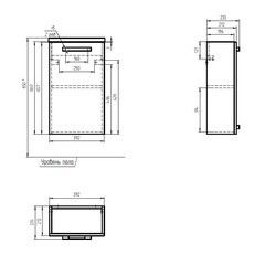 Тумба под раковину Cersanit Melar 40 см подвесная белая (B-SU-MEL-CM40) - фото 2
