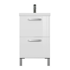 Тумба под раковину Cersanit Melar 50 см подвесная белая (64127) - фото 8