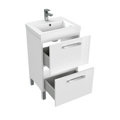 Тумба под раковину Cersanit Melar 50 см подвесная белая (64127) - фото 7