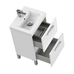 Тумба под раковину Cersanit Melar 50 см подвесная белая (64127) - фото 6