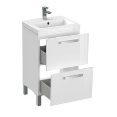 Тумба под раковину Cersanit Melar 50 см подвесная белая (64127) - фото 5