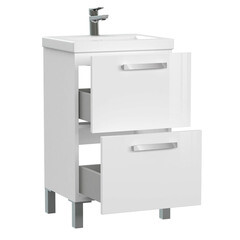 Тумба под раковину Cersanit Melar 50 см подвесная белая (64127) - фото 4