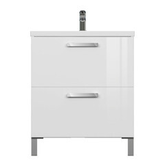 Тумба под раковину Cersanit Melar 70 см подвесная белая (64129) - фото 8