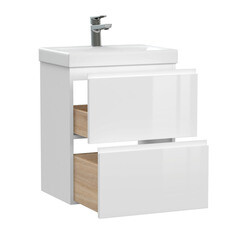 Тумба под раковину Cersanit Moduo Slim 50 см подвесная белая (64124) - фото 4