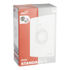 Вентилятор осевой Era Standard 4 с обратным клапаном с антимоскитной сеткой 180х250 мм d100 мм белый - фото 2