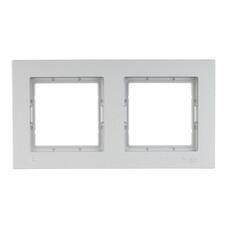 Рамка Systeme Electric AtlasDesign Aqua двухместная алюминий (ATN440302)