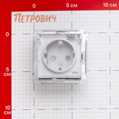 Розетка Systeme Electric AtlasDesign Aqua встраиваемая алюминий со шторками с крышкой (ATN440346) - фото 2