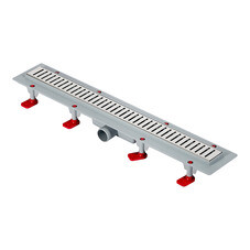 Лоток душевой АНИ пласт Бимс с сухим затвором 62х650 мм d40 мм решетка из нержавеющей стали (TLQ1465G)