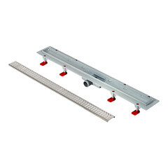 Лоток душевой АНИ пласт Бимс с сухим затвором 62х850 мм d40 мм решетка из нержавеющей стали (TLQ1485G) - фото 5