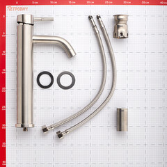 Смеситель для раковины высокий ARGOtech Solid однорычажный сатин (35-14 SOLID) - фото 2