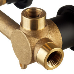 Смеситель для раковины встраиваемый Esko черный однорычажный (SM28 B) - фото 4