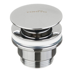 Донный клапан Tokito клик-клак 1 1/4 с переливом хром (TOK-SHI-64CH) - фото 3