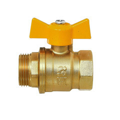 Кран шаровой газовый БАЗ 3/4 ВР(г) х 3/4 НР(ш) бабочка (БАЗ.А11.1.20.40) - фото 2