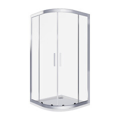 Изображение товара Душевой уголок Good Door Cofe хром 100х100х190 см четверть круга стекло прозрачное 5 мм (КФ00023)